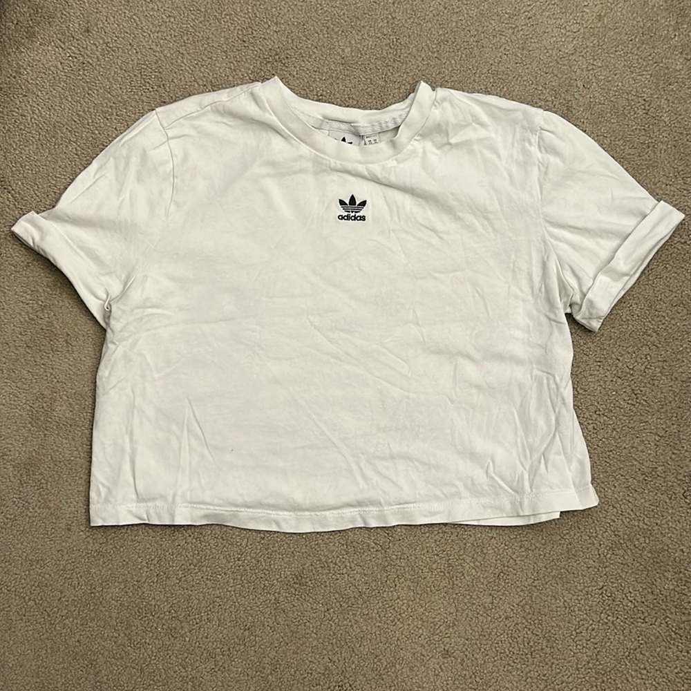 Adidas White Cropped T-shirt